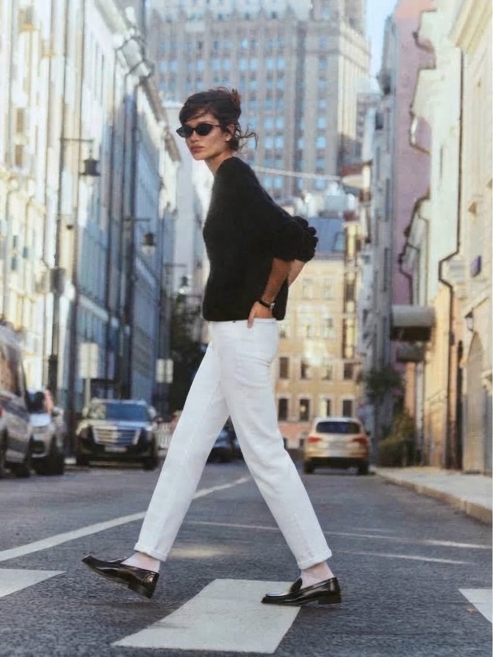GAP White Girlfriend Jeans
